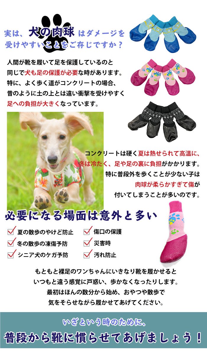 犬 靴下 ソックスシューズ 靴 犬靴 脱げない マジックテープ ドッグシューズ シューズ 散歩 夏 冬 防寒 雪 ハード 防水 スポーツ フレンチブルドック フレブル 介護 足 怪我 シニア ケア 小型犬 中型犬 km623g 2