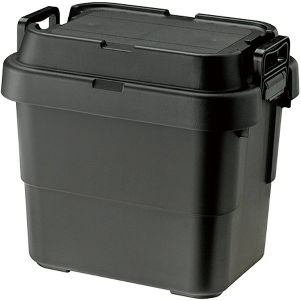 Rakuten - 東谷 トランクカーゴS蓋 20L 日本製 W39.2×D29.4×H35.7(cm) ポリプロピレン 100kg耐荷重 完成品 ブラック/グレー/カーキ