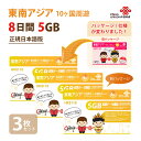 あす楽対応 / 東南アジア周遊 （5GB/8日）データ通信専用SIM 3枚お得セット！ タイ / ベトナム / マレーシア 他計10ヵ国 アジアSIM 東南アジアSIM 中国聯通 ChinaUnicom プリペイド