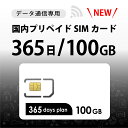 【物理SIM/ネコポスゆうパケット発送】100GB/365日 プリペイドSIMカード使い捨てSIM データ通信専用 【開通期限:2024/12/31】4G/LTE対..