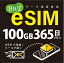 eSIMǡʪΤϤʤ᡼ˤ  eSIM 100GB/365 ץڥ e-SIM ǡ̿ docomo MVNO  4G/LTEб Ĺ esim eSIMбѡ