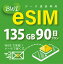 eSIMǡʪΤϤʤ᡼ˤ  eSIM 135GB/90 ץڥ e-SIM ǡ̿ docomo MVNO  4G/LTEб Ĺ esim eSIMбѡ