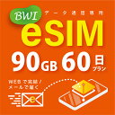 日本 国内専用 eSIM 90GB/60日 プリペイド e-SIM データ通信専用 docomo MVNO 回線 4G/LTE対応 長期利用 日本esim 