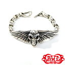 ビルウォールレザー bwl BWL 正規取扱販売店 メンズ ジュエリー シルバーアクセ アメリカ製 マリブ BWL WING w/SMALL CHAIN/SKULL ウィング w/スモールチェーン/スカル/シルバーアクセサリー/ブレスレット ギフト プレゼント