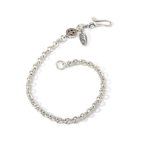 ビルウォールレザー bwl BWL 正規取扱販売店 メンズ ジュエリー シルバーアクセ アメリカ製 マリブ Round Chain Link Bracelet チャーム付き ラウンドチェーンブレスレット スカル ハート ハッピーフェイス クロス FDL ギフト プレゼント