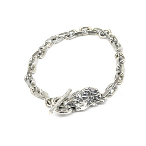 ビルウォールレザー bwl BWL 正規取扱販売店 メンズ ジュエリー シルバーアクセ アメリカ製 マリブ BWL SQUARE CHAIN LINK w/ANIMAL HEAD/HORSE スクエアチェーン リンク w/アニマルヘッド ホースブレスレット/シルバーアクセサリー 馬 ホース ギフト プレゼント