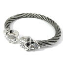 【BWL正規取扱販売店】Bill Wall Leather ビルウォールレザー 送料無料 BWL WIRE BANGLE w/ VINTAGE SKULL MA...