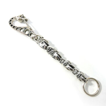 【BWL正規取扱販売店】ビルウォールレザー【送料無料/あす楽】VINTAGE SKULL CLIP 3 G.L.S w/1 HALF SKULL　ビンテージスカルクリップ3グットラックスカル w/1ハーフスカルキーチェーン/シルバーアクセサリー