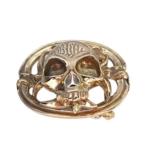 ビルウォールレザー bwl BWL 正規取扱販売店 メンズ ジュエリー シルバーアクセ アメリカ製 マリブ BWL SKULL BUCKLE BRONZE/スカルバックル（ブロンズ） ギフト プレゼント