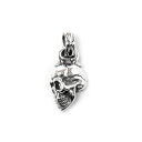 ビルウォールレザー bwl BWL 正規取扱販売店 メンズ ジュエリー シルバーアクセ サイド スカル ペンダント Side Skull w/Immortal Cross bail アメリカ製 マリブ ギフト プレゼント