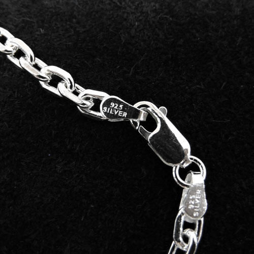 【CL1254C-60】4mmシルバーチェーン　60cm　4面カットアズキチェーン　線径1.25mm太さ4.0mm　SILVER　シンプル　シルバーチェーン　ネックレスチェーン　鎖 ギフト プレゼント