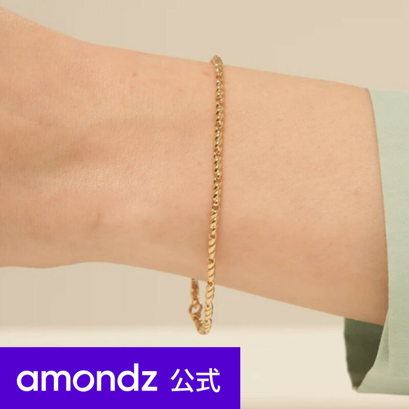 楽天amondzK14 14金 チェーンブレスレット | K14 ツイスト ボリューム ブレスレット | 14K Twist Volume Bracelet | a14 | amondz