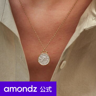 シルバ−925 スターリングシルバー ネックレス ゴールド鍍金 14K 14金鍍金 ペンダント ミミズク コイン amondz イエローゴールド カラー MAMACASAR ママカサール Double Owl Coin Necklace