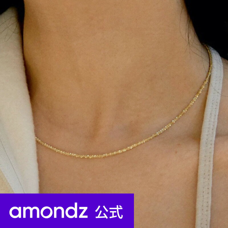 K14 14 `F[lbNX | K14 Xp[NO `F[ lbNX | 14K Sparkling Chain Necklace | a14 | amondz