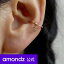 K14 14金 | K14 ローズ タイニー ホワイト キュービック イヤーカフ | 14K Rose Tiny White Cubic Earcuff | a14 | amondz