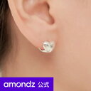 フープピアス シルバー ボリューム ハート ワンタッチ ピアス Silver Volume Heart One Touch Earrings weamondz amondz