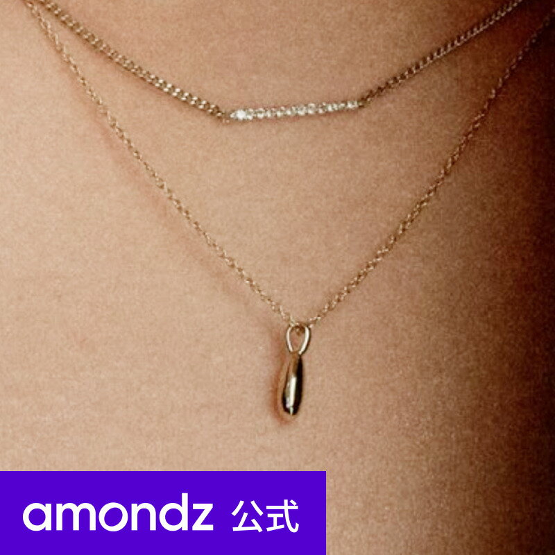 K14 14金 ネックレス ペンダント | K14 ナチュラル ペア ソリッド ネックレス | 14K Natural Pear Solid Necklace | a14 | amondz