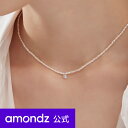 パールネックレス 真珠ネックレス 真珠 | シルバー ライス パール ラウンド ストーン ネックレス | Silver Rice Pearl Round Stone Necklace | weamondz | amondz