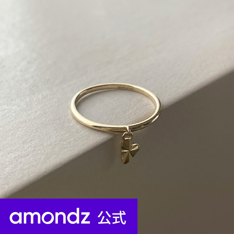 ハート K10 10金 指輪 | K10 ハート カット タグ リング | 10K Heart Cutting Tag Ring | weamondz | amondz