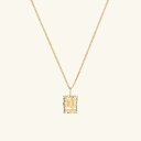 14金 | K14 ナチュラル テクスチャ スクエア ネックレス | 14K Natural Texture Square Necklace | a14 | amondz