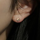 10金 | K10 エクリュ ソリッド ピアス | 10K Ecru Solid Earrings | A'coll | amondz