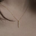 10金 | K10 プチ ダイヤ バー ネックレス | 10K Petit Diamond Bar Necklace | A'coll | amondz