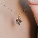10金 | K10 カボション クラスター ネックレス | 10K Cabochon Cluster Necklace | A'coll | amondz