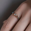 10金 | K10 カボション クラスター リング | 10K Cabochon Cluster Ring | A'coll | amondz