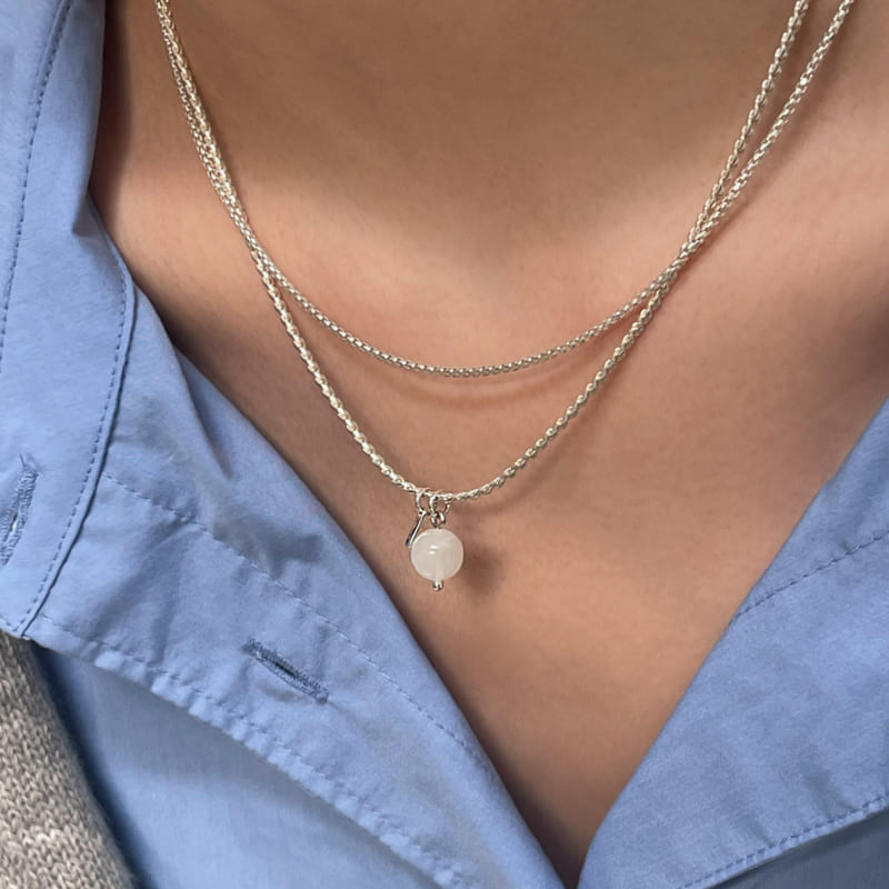 Vo[ i` [Xg[ y_g lbNX | Silver Natural Moonstone Pendant Necklace | weamondz | amondz