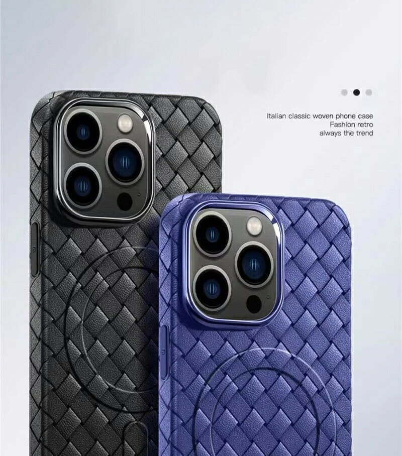 通気性メッシュウィーブケース iPhone15 ケース MagSafe対応 磁気吸着 iPhone15Pro ケース オシャレ - angle 1