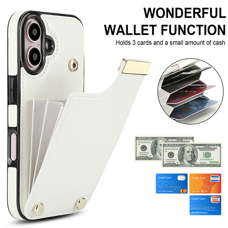 乐天商城 - iPhone 16 Pro 6.1対応ケース アイフォン15 ケース カード入れ iphone 14ケース 背面手帳型 カードホルダー付き スタンド機能 アイフォン14ケース 背面ポケット カード収納 財布付き アイフォン13 ケース レザーケース アイ