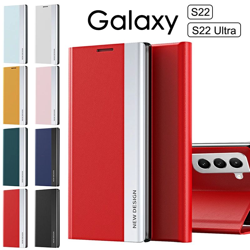 ギャラクシー Galaxy S22ケース Galaxy S22 Ultraケース 手帳型 Galaxy S22カバー カメラレンズ保護 Galaxy S22 Ultraカバー Galaxy S22 PUレザー 革 ビジネス マグネット Galaxy S2