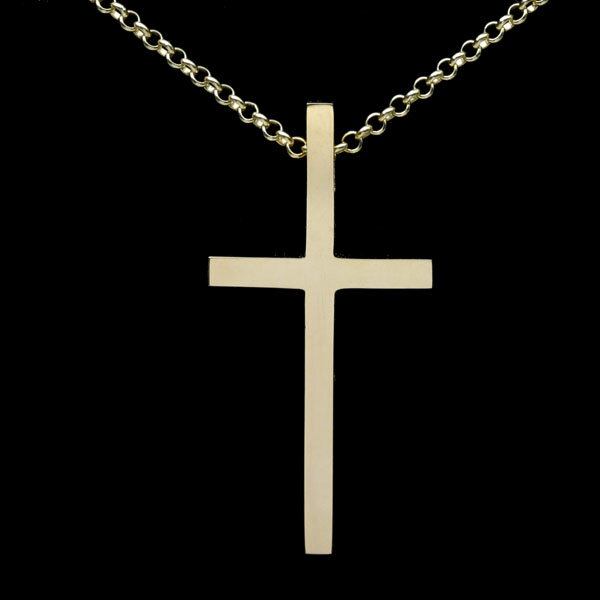 クロスネックレス メンズ k18 ゴールド 【送料無料】金無垢 18金 クロスペンダント 18k gold Cross Pendant Necklace…