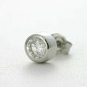 メンズピアス ダイヤモンド 0.3ct F-VS2-GOOD プラチナ 片耳用 【送料無料】Mens pierce 男性 フクリン ふくりん留め　ふせ込み ベゼルセッティング