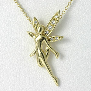 Rakuten - 【ポイント2倍】フェアリー ダイヤネックレス K18ゴールド【送料無料】diamond fairy necklacek18 18金 妖精 天使