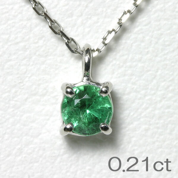 GhlbNX 0.2ct K18WG yz 18k zCgS[h ꗱ Emerald necklace