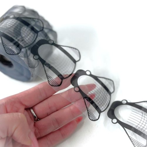 【ネイル用品】ネイルフォーム クリアフォーム 透明フォーム ジェルスカルプ お試し10枚