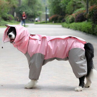 【お取り寄せ商品】【大型・中型犬用】 レインコート ピンク 雨の日 お散歩 雨具