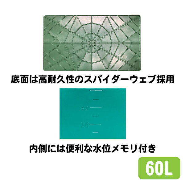 プラ箱 緑 60リットル プラ舟 トロ舟 亀 水槽 トロ箱 セメント 金魚すくい ガーデニング カメ 飼育 桶 家庭菜園 プラスチック 亀の水槽 亀水槽 ボックス コンテナボックス 野菜 飼育ケース メダカ飼育 飼育容器 飼育 容器 屋外 容器 60 サイズ PR-60