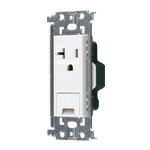 パナソニック WTL19313W アドバンスシリーズ　15A20A兼用埋込アースターミナル付接地コンセント（金属枠付）（セラミックホワ...