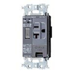 Rakuten - パナソニック アドバンスシリーズ WTL35113H感熱・トラッキングお知らせコンセント15A・20A兼用　埋込アースターミナル付接地コンセント（遮断機能付）（金属枠付）（グレー）