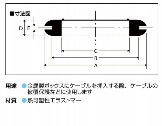 JAPPY 絶縁ゴムブッシング GB19ケーブル引込保護材