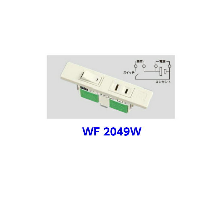 パナソニック　WF2049W家具用ミニスイッチ付コンセント15A125V