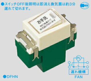 パナソニック WN5276 フルカラー埋込トイレ換気スイッチ（換気扇消し忘れ3分）...