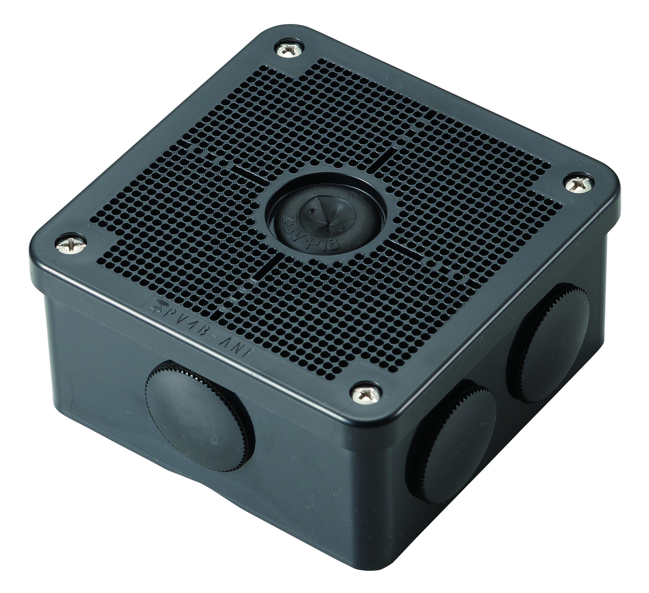 未来工業 PV4B-ANFK 露出用四角ボックス (取付自在蓋)ケーブルブッシング付 （ブラック）