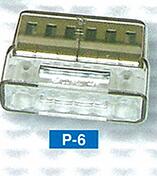 カワグチ P-6トーメーコネクタ 6端子（ブラウン）20A300V(50個) 送料無料