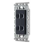 Rakuten - パナソニック WTL150249H アドバンスシリーズ 埋込ダブルコンセント（絶縁枠付）15A125V AC (グレー）
