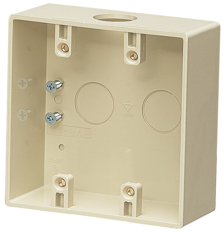 Rakuten - 未来工業 PVR−AWJ露出スイッチボックス（2号コネクタ無）（穴付）（ベージュ）