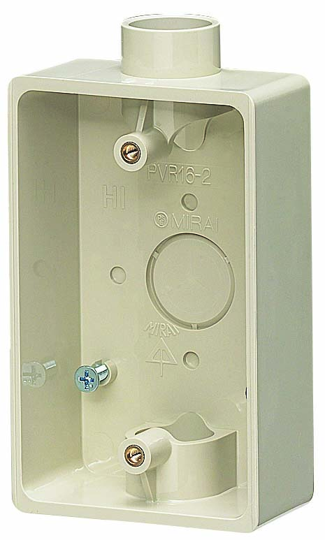 Rakuten - 未来工業 PVR22−1J露出スイッチボックス（ベージュ）