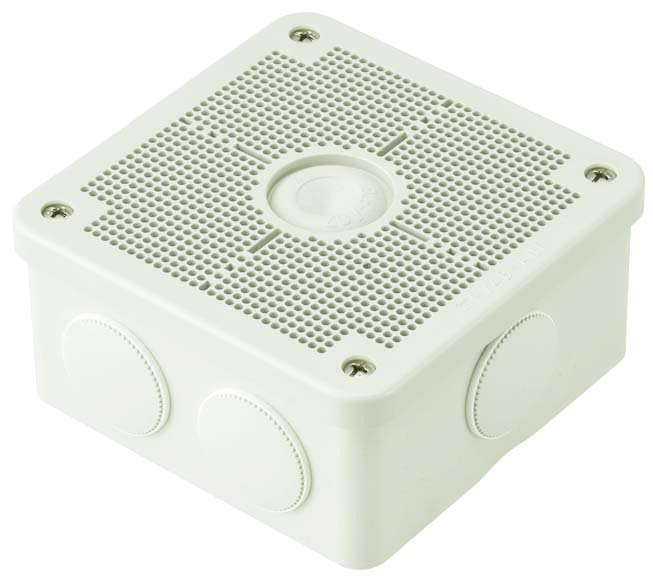 未来工業 PV4B-ANFM 露出用四角ボックス (取付自在蓋)ケーブルブッシング付 （ミルキーホワイト）